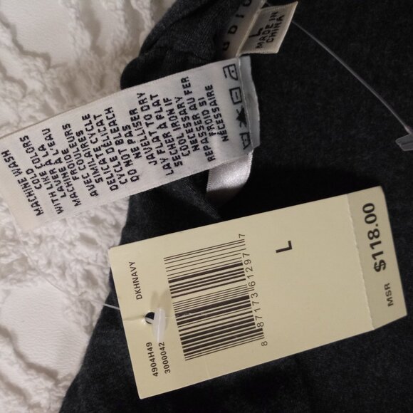 New Max Studio Jumpsuit Dark Blue Knit Wide Leg Sleeveless V Neck Large Women L - Picture 4 of 8